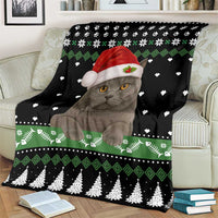 Cat Be Nice Christmas Blanket Xmas Holiday Patterns - Wonder Print Shop