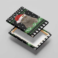 Cat Be Nice Christmas Canvas Wall Art Xmas Holiday Patterns - Wonder Print Shop