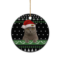 Cat Be Nice Christmas Ceramic Ornament Xmas Holiday Patterns - Wonder Print Shop