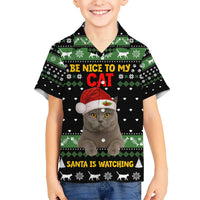 Cat Be Nice Christmas Hawaiian Shirt Xmas Holiday Patterns - Wonder Print Shop