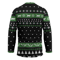 Cat Be Nice Christmas Hockey Jersey Xmas Holiday Patterns - Wonder Print Shop