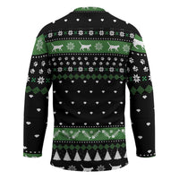 Cat Be Nice Christmas Hockey Jersey Xmas Holiday Patterns - Wonder Print Shop