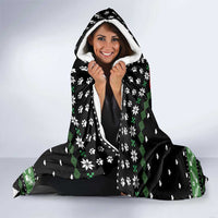 Cat Be Nice Christmas Hooded Blanket Xmas Holiday Patterns - Wonder Print Shop