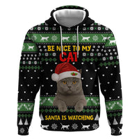 Cat Be Nice Christmas Hoodie Xmas Holiday Patterns - Wonder Print Shop