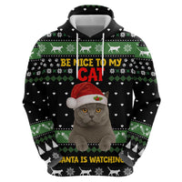 Cat Be Nice Christmas Hoodie Xmas Holiday Patterns - Wonder Print Shop