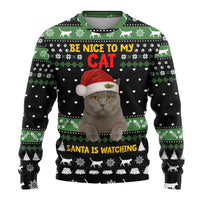 Cat Be Nice Christmas Ugly Christmas Sweater Xmas Holiday Patterns - Wonder Print Shop