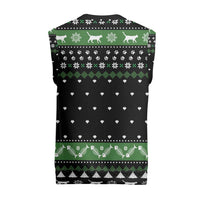 Cat Be Nice Christmas Knitted V-Neck Vest Xmas Holiday Patterns - Wonder Print Shop