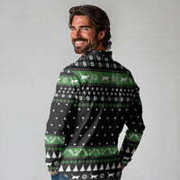 Cat Be Nice Christmas Long Sleeve Polo Shirt Xmas Holiday Patterns - Wonder Print Shop