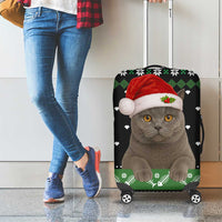 Cat Be Nice Christmas Luggage Cover Xmas Holiday Patterns - Wonder Print Shop