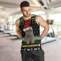 Cat Be Nice Christmas Men Tank Top Xmas Holiday Patterns - Wonder Print Shop