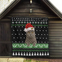 Cat Be Nice Christmas Quilt Xmas Holiday Patterns - Wonder Print Shop