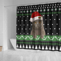 Cat Be Nice Christmas Shower Curtain Xmas Holiday Patterns - Wonder Print Shop