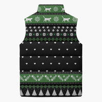 Cat Be Nice Christmas Sleeveless Puffer Jacket Xmas Holiday Patterns - Wonder Print Shop