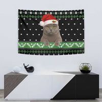 Cat Be Nice Christmas Tapestry Xmas Holiday Patterns - Wonder Print Shop