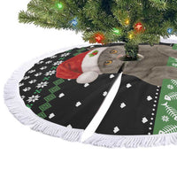 Cat Be Nice Christmas Tree Skirt Xmas Holiday Patterns - Wonder Print Shop