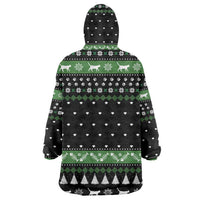 Cat Be Nice Christmas Wearable Blanket Hoodie Xmas Holiday Patterns - Wonder Print Shop