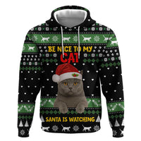 Cat Be Nice Christmas Zip Hoodie Xmas Holiday Patterns - Wonder Print Shop