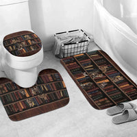 Cat Bookcase Christmas Bathroom Set Xmas Holiday Patterns - Wonder Print Shop