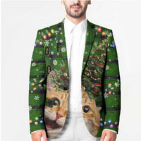 Cat Christmas Tree Blazer Xmas Holiday Patterns - Wonder Print Shop