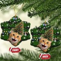 Cat Christmas Tree Ceramic Ornament Xmas Holiday Patterns - Wonder Print Shop