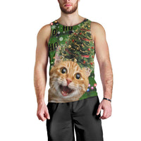 Cat Christmas Tree Men Tank Top Xmas Holiday Patterns - Wonder Print Shop