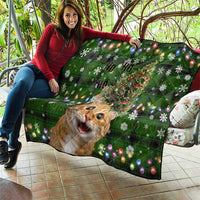 Cat Christmas Tree Quilt Xmas Holiday Patterns - Wonder Print Shop