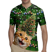 Cat Christmas Tree Rugby Jersey Xmas Holiday Patterns - Wonder Print Shop