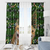 Cat Christmas Tree Window Curtain Xmas Holiday Patterns - Wonder Print Shop