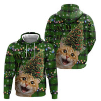 Cat Christmas Tree Zip Hoodie Xmas Holiday Patterns - Wonder Print Shop