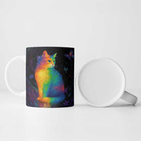 Cat Colorful Christmas Ceramic Mug Xmas Holiday Patterns - Wonder Print Shop