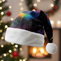 Cat Colorful Christmas Santa Hat Xmas Holiday Patterns - Wonder Print Shop