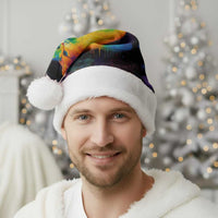 Cat Colorful Christmas Santa Hat Xmas Holiday Patterns - Wonder Print Shop