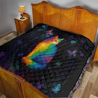 Cat Colorful Christmas Quilt Xmas Holiday Patterns - Wonder Print Shop