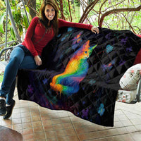 Cat Colorful Christmas Quilt Xmas Holiday Patterns - Wonder Print Shop