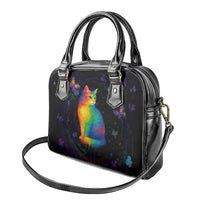 Cat Colorful Christmas Shoulder Handbag Xmas Holiday Patterns - Wonder Print Shop