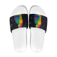 Cat Colorful Christmas Slide Sandals Xmas Holiday Patterns - Wonder Print Shop