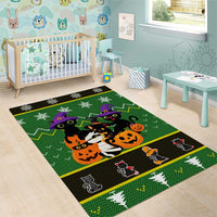 Cat Cute Witcher Noel Christmas Area Rug Xmas Holiday Patterns - Wonder Print Shop