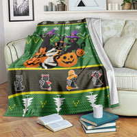 Cat Cute Witcher Noel Christmas Blanket Xmas Holiday Patterns - Wonder Print Shop