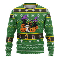 Cat Cute Witcher Noel Christmas Ugly Christmas Sweater Xmas Holiday Patterns - Wonder Print Shop