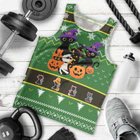 Cat Cute Witcher Noel Christmas Men Tank Top Xmas Holiday Patterns - Wonder Print Shop