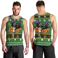 Cat Cute Witcher Noel Christmas Men Tank Top Xmas Holiday Patterns - Wonder Print Shop