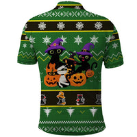 Cat Cute Witcher Noel Christmas Polo Shirt Xmas Holiday Patterns - Wonder Print Shop