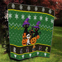 Cat Cute Witcher Noel Christmas Quilt Xmas Holiday Patterns - Wonder Print Shop