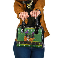 Cat Cute Witcher Noel Christmas Shoulder Handbag Xmas Holiday Patterns - Wonder Print Shop