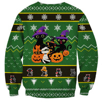Cat Cute Witcher Noel Christmas Sweatshirt Xmas Holiday Patterns - Wonder Print Shop
