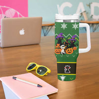 Cat Cute Witcher Noel Christmas Tumbler With Handle Xmas Holiday Patterns - Wonder Print Shop