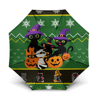 Cat Cute Witcher Noel Christmas Umbrella Xmas Holiday Patterns - Wonder Print Shop