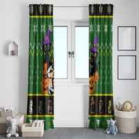 Cat Cute Witcher Noel Christmas Window Curtain Xmas Holiday Patterns - Wonder Print Shop