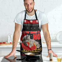 Cat Dashing Through The No Christmas Apron Xmas Holiday Patterns - Wonder Print Shop