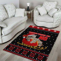 Cat Dashing Through The No Christmas Area Rug Xmas Holiday Patterns - Wonder Print Shop